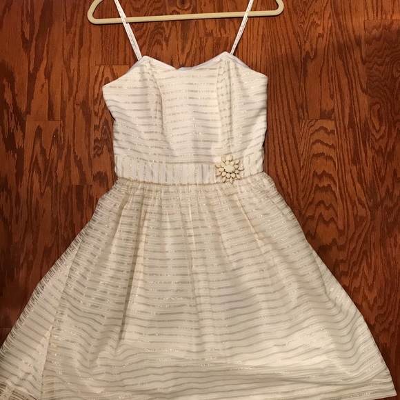 Lilly Pulitzer White and Gold Kerry Dress - Picture 3 of 8